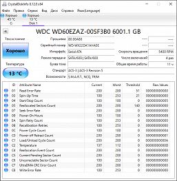 Обзор недорогого жесткого диска WD Blue WD60EZAZ емкостью 6 ТБ на базе технологии SMR