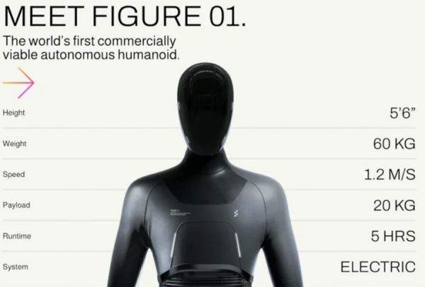 Стартап Figure представил человекоподобного робота с ИИ